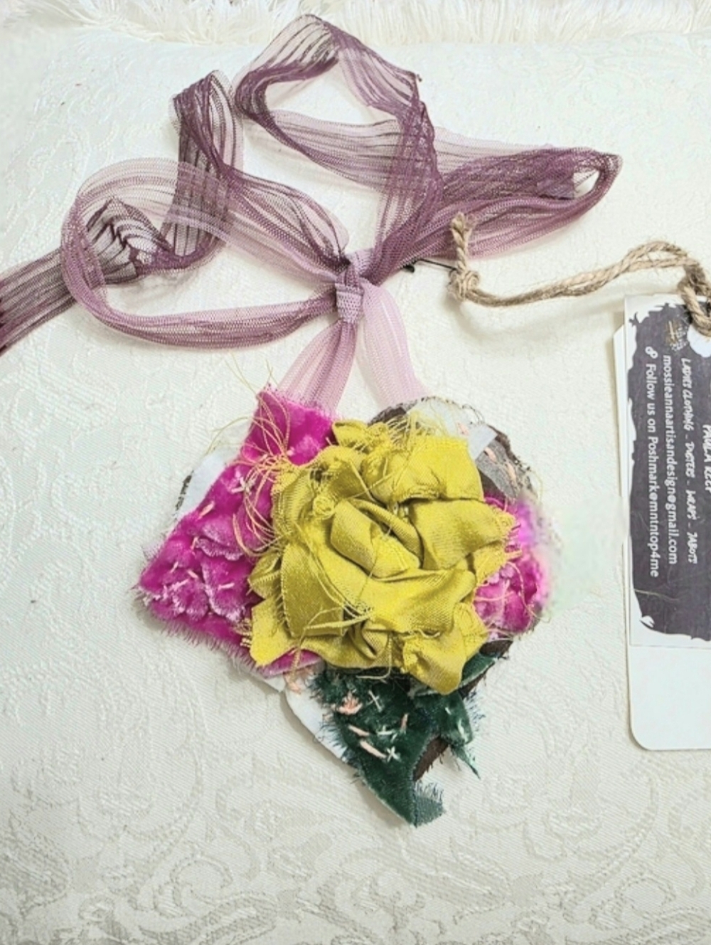 JABOT🩷🩷🩷MOSSIE ANNA ARTISAN DESIGN OOAK NWT